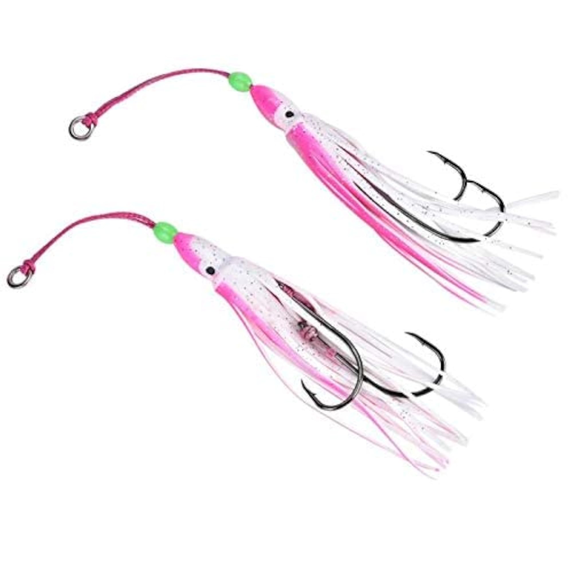 2pcs Long PVC Octopus Skirt Fishing Lures, 10.5 & 12.5cm